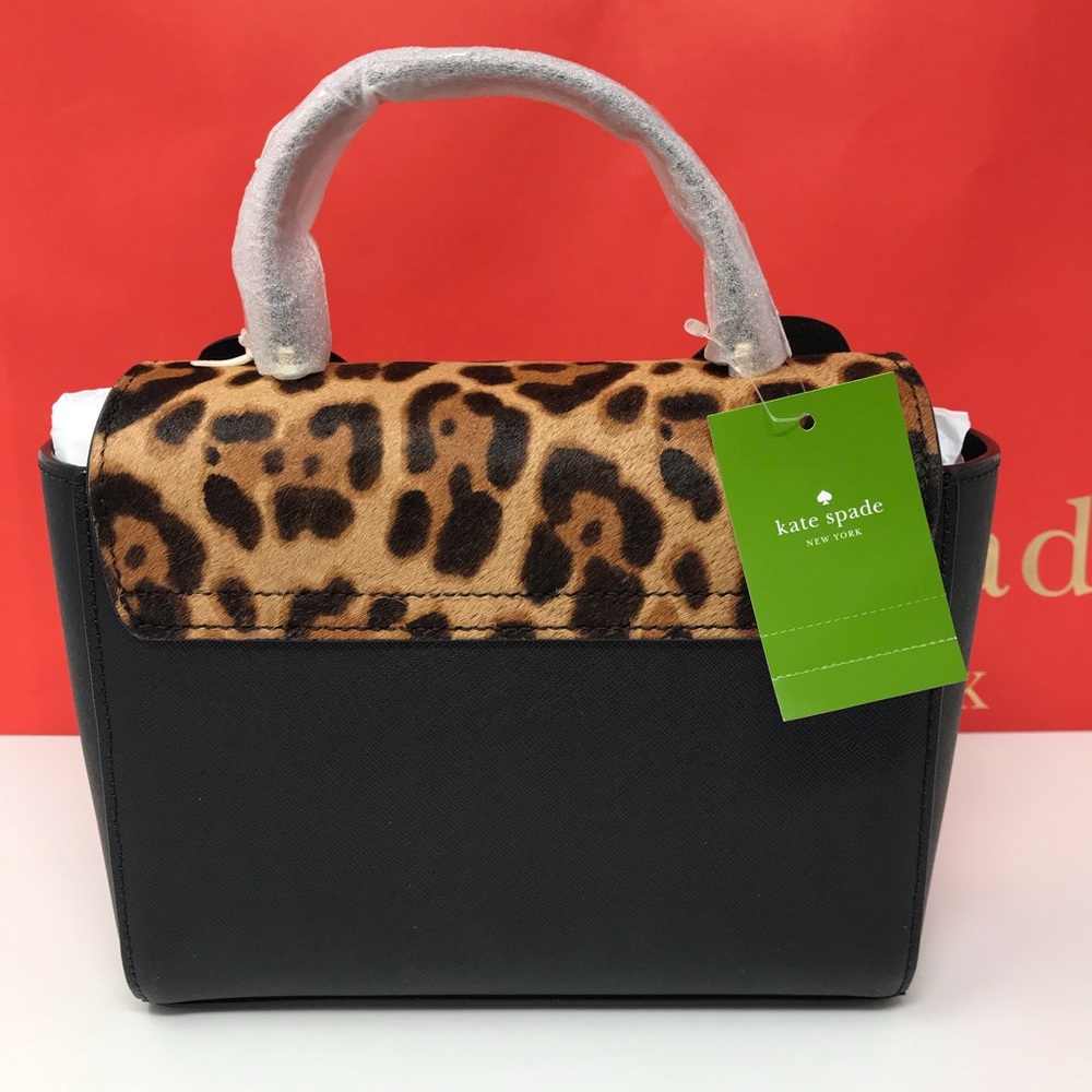 Kate spade leopard Kerrie Run wild black crossbody - Picture 4 of 7
